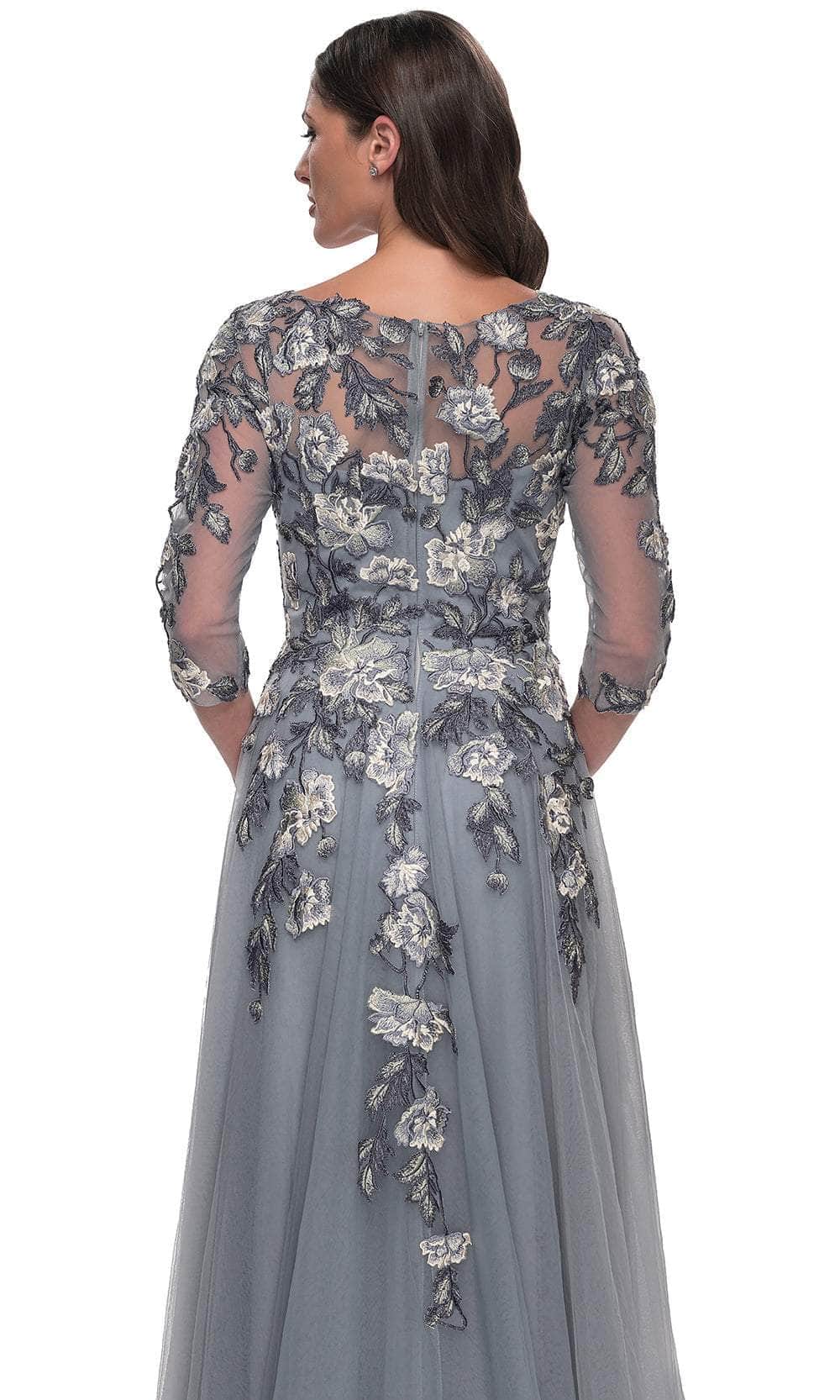 Quarter Sleeve Embroidered Long Gown