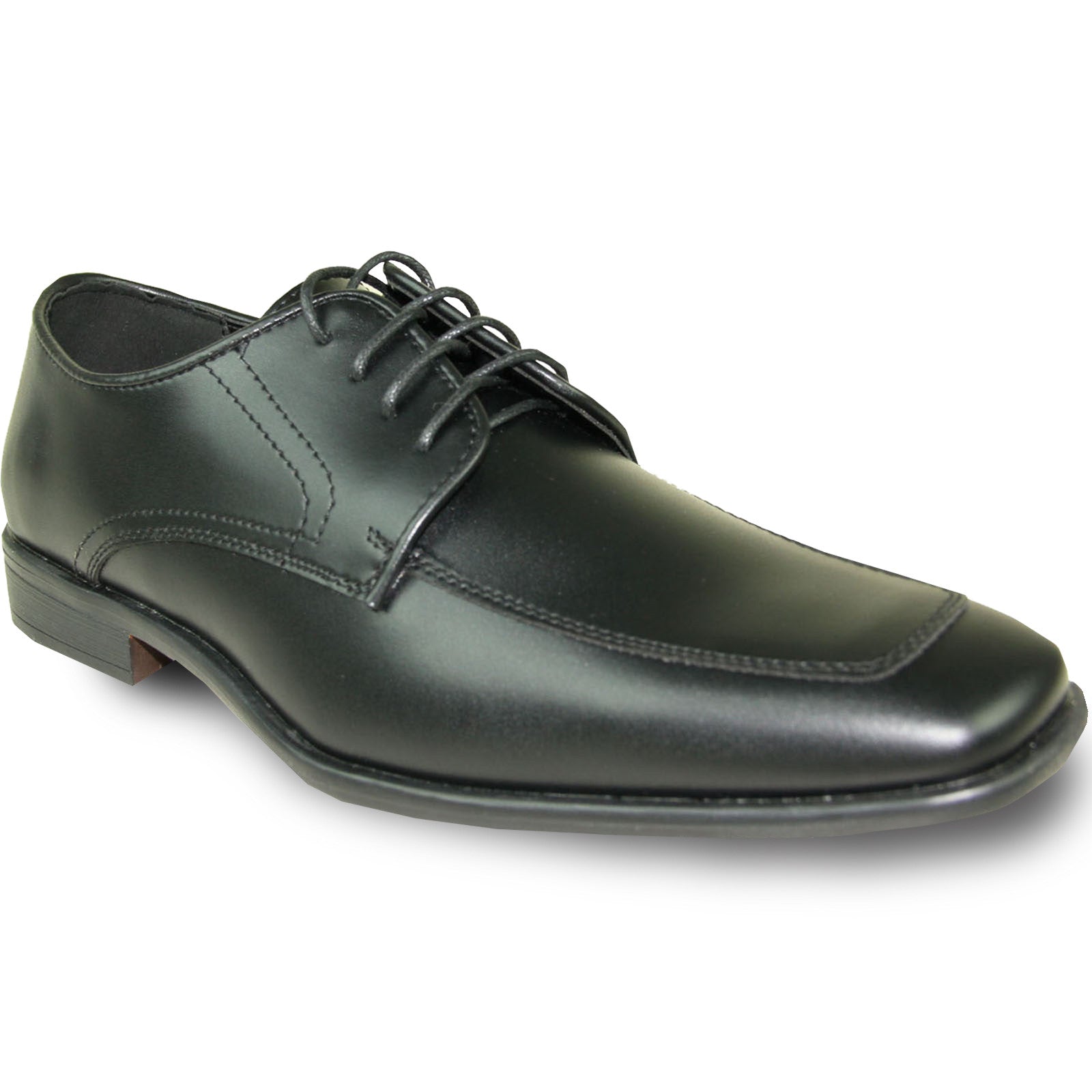 Mens Formal Oxford Lace Up Dress & Tuxedo Shoe in Matte Black