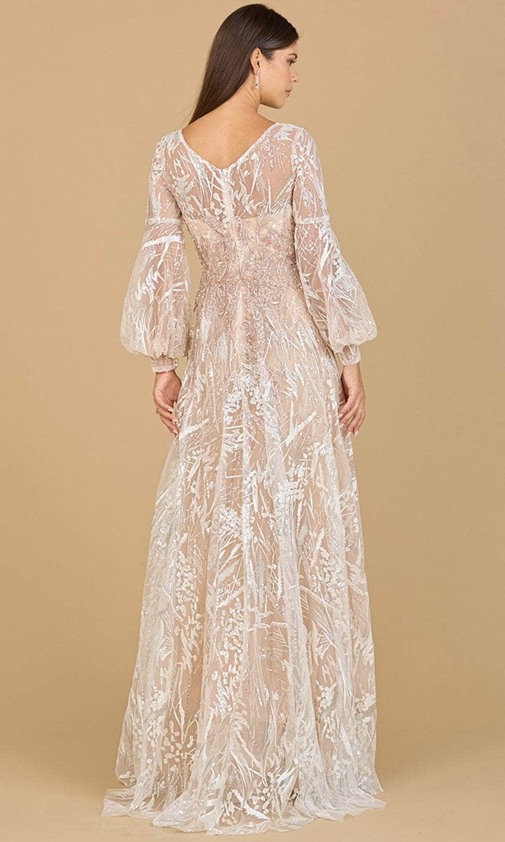 Bishop Sleeve Lace Evening Gown