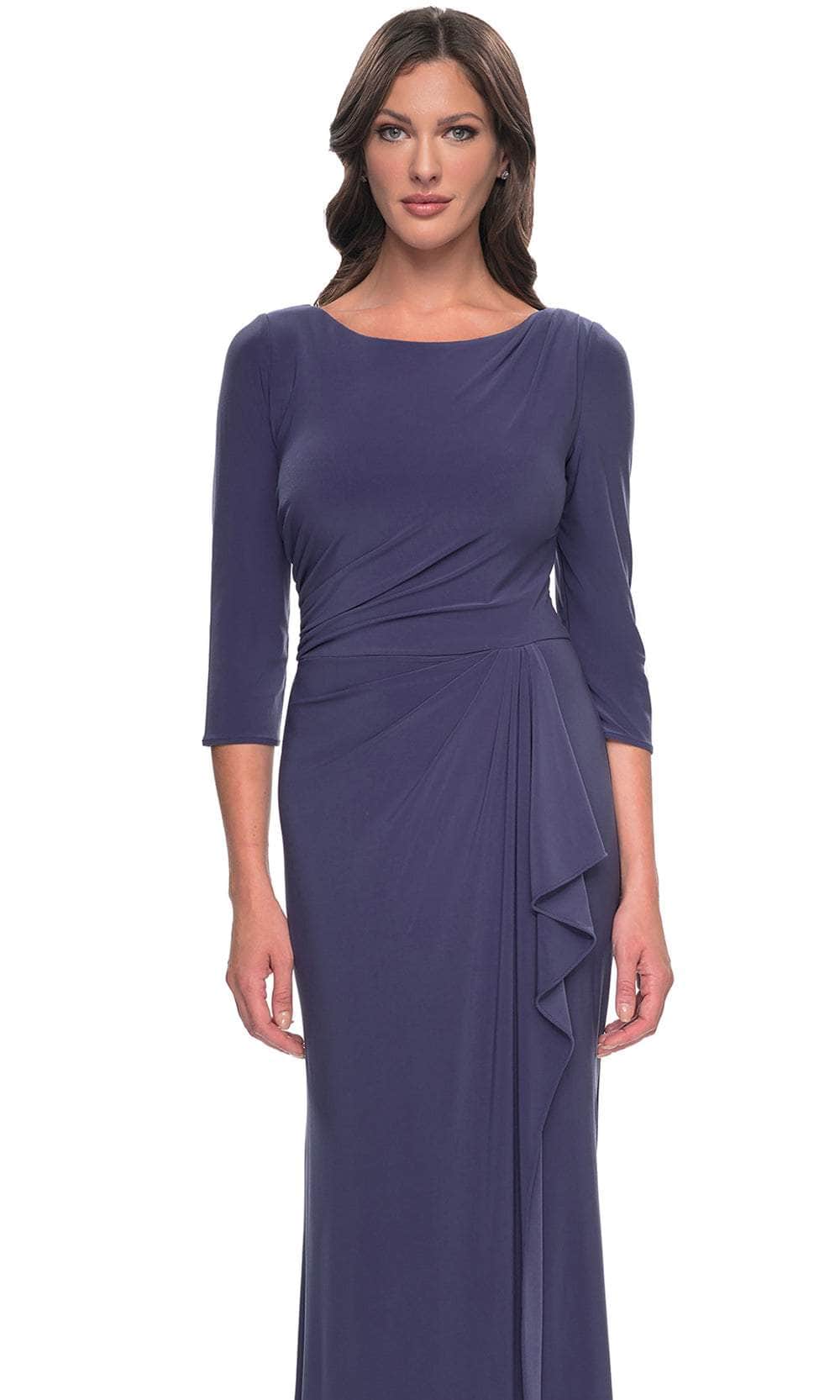 Bateau Neck Jersey Evening Dress