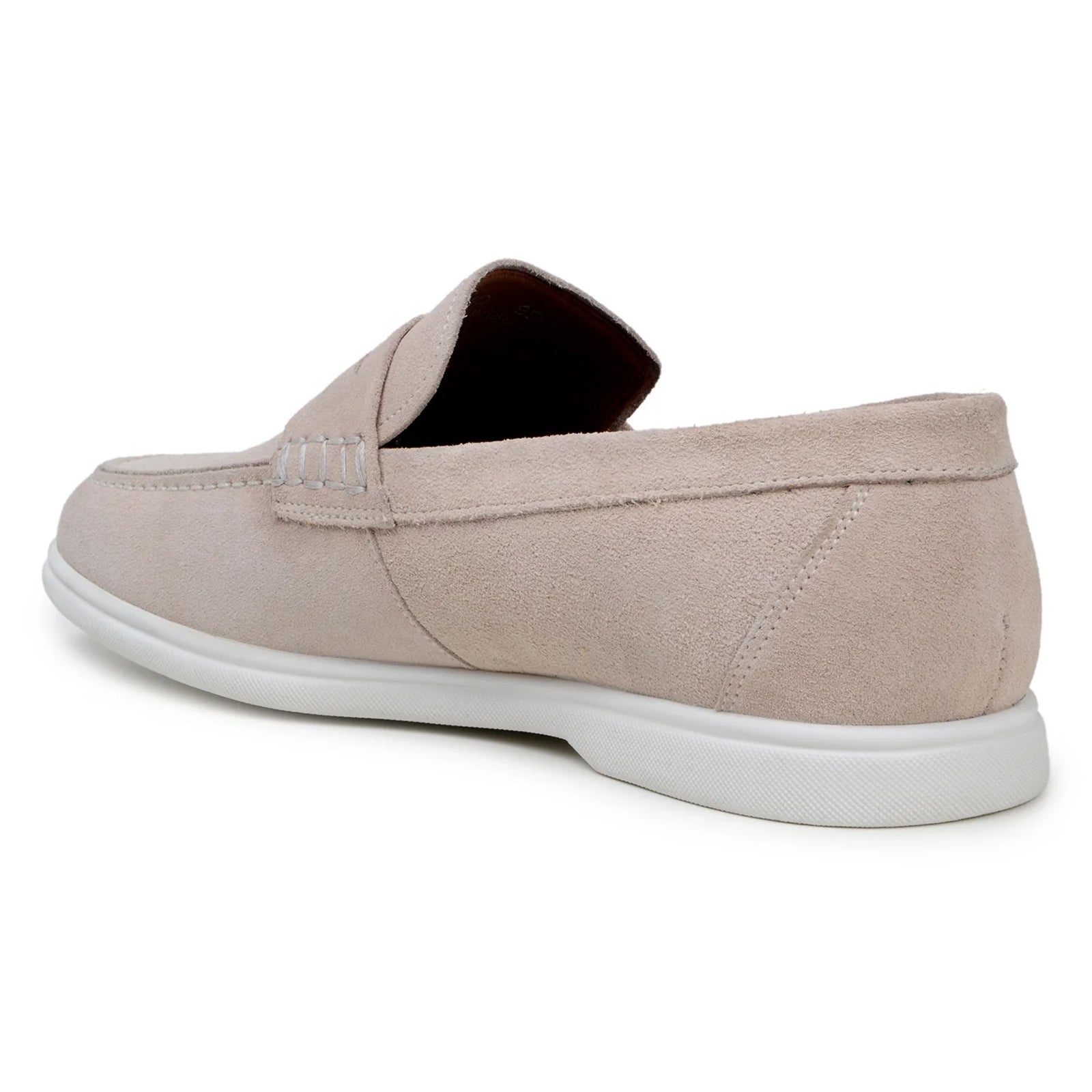 Men’s Belvedere Niko Italian Suede Casual Slip on Penny Loafer in Sand