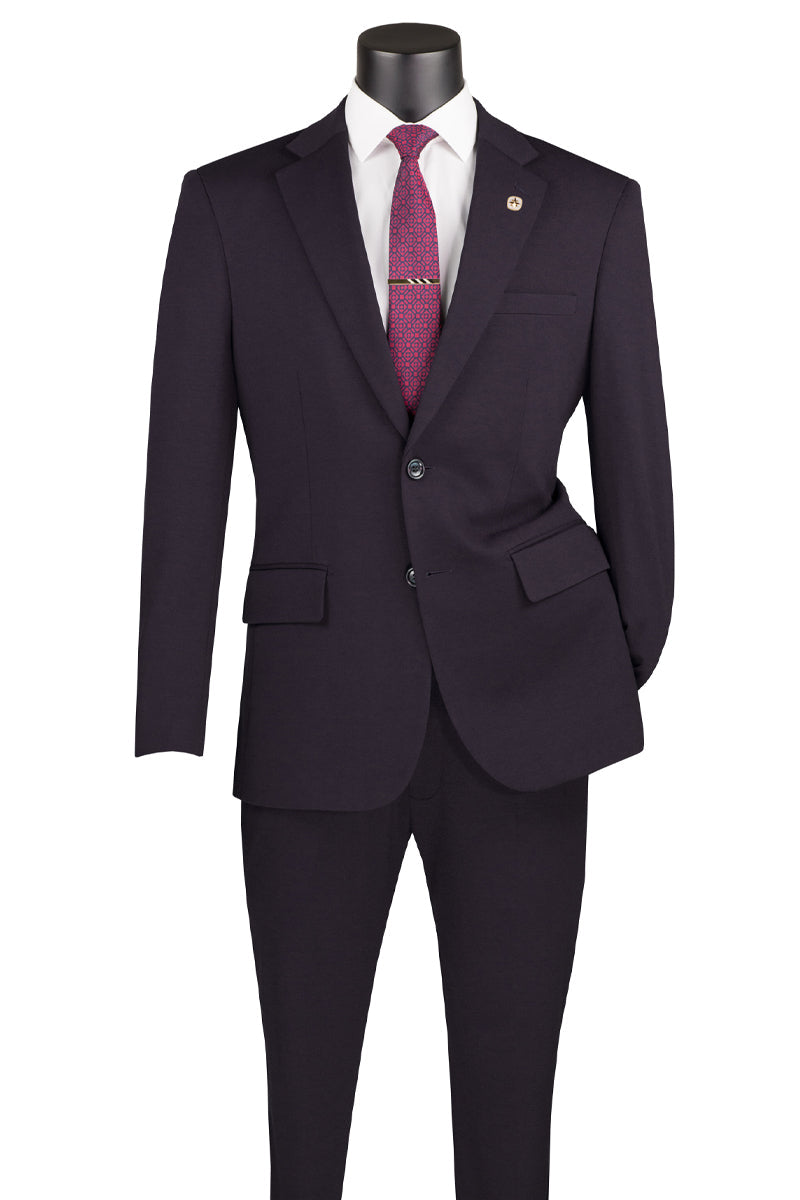 Men’s Basic Slim Fit Ultra Stretch Wedding Suit in Charcoal Grey