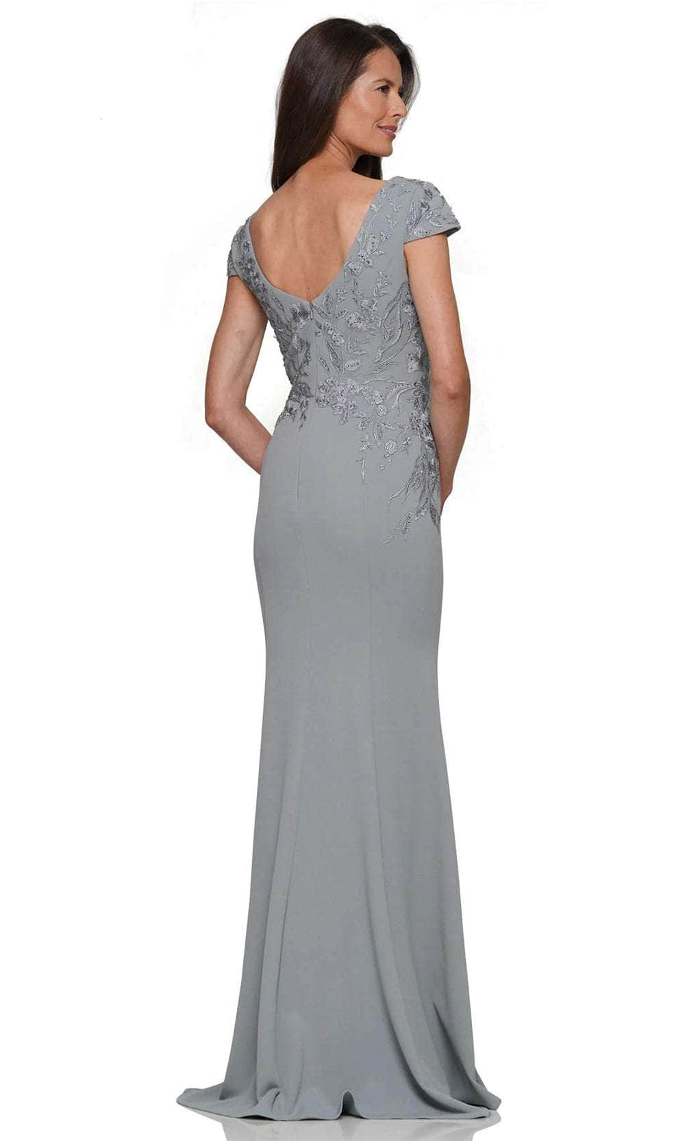 Embroidered Bodice Evening Gown
