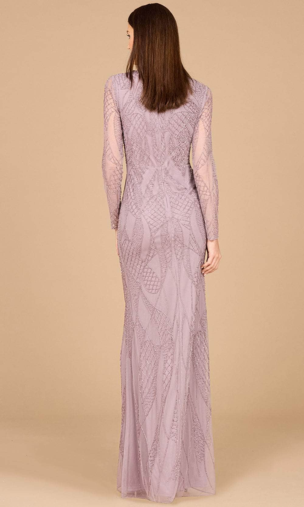 Square Neck Beaded Evening Dress