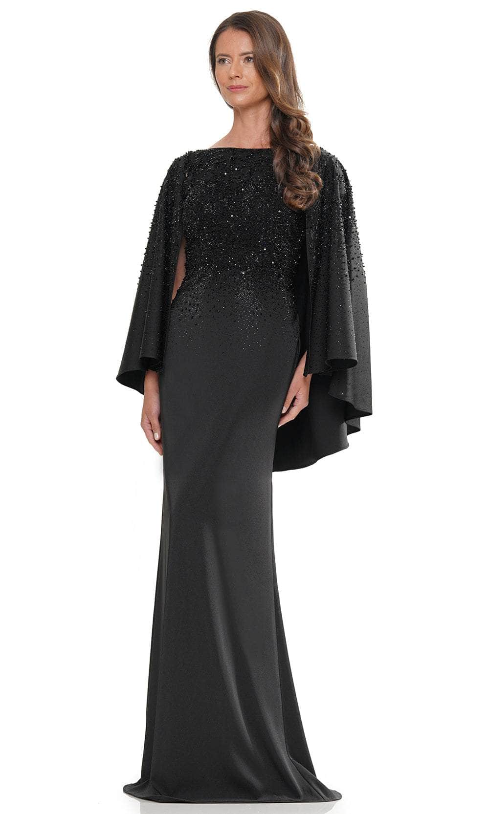 Cape Sleeve Bateau Formal Gown