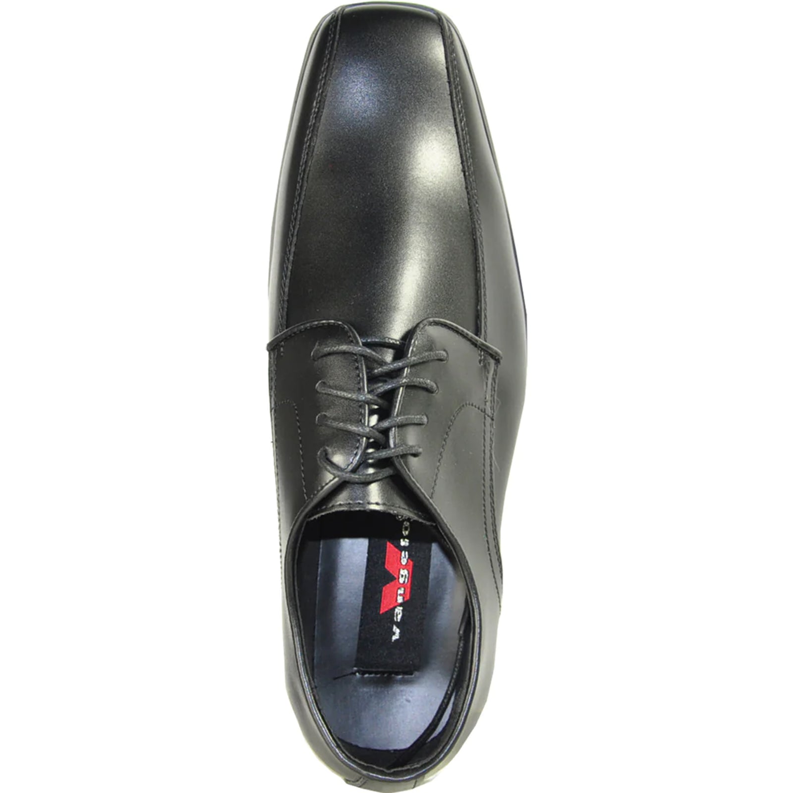 Mens Classic Bicycle Square Pointy Toe Dress Shoe in Black
