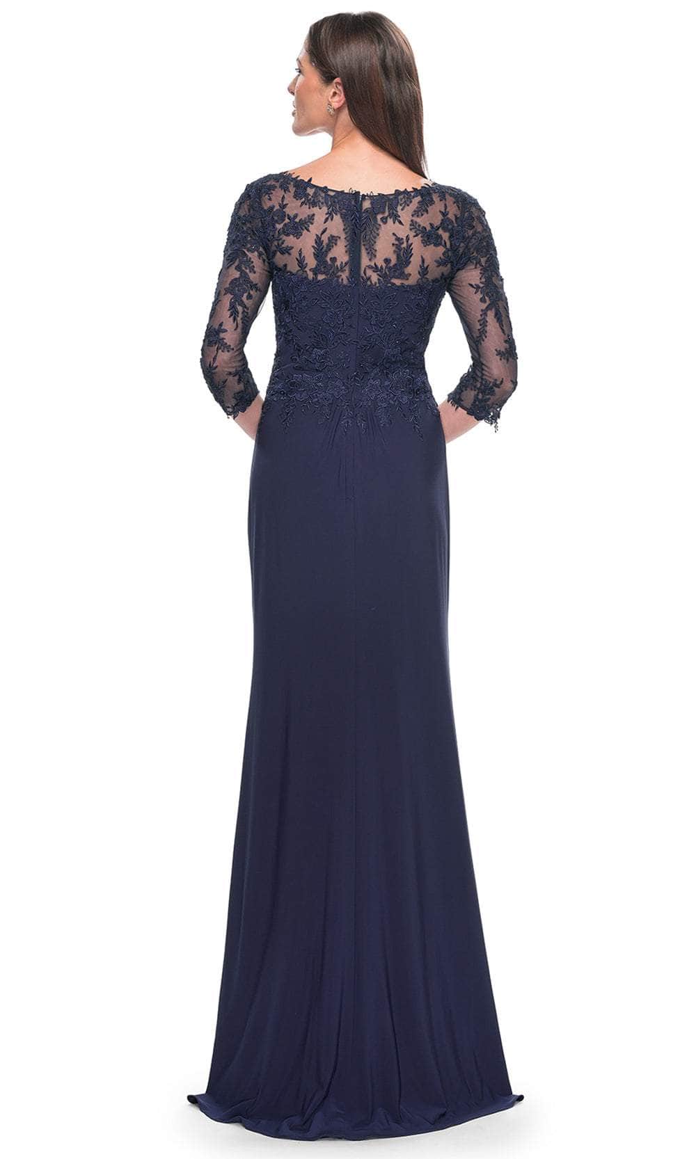 Illusion Bateau Evening Dress