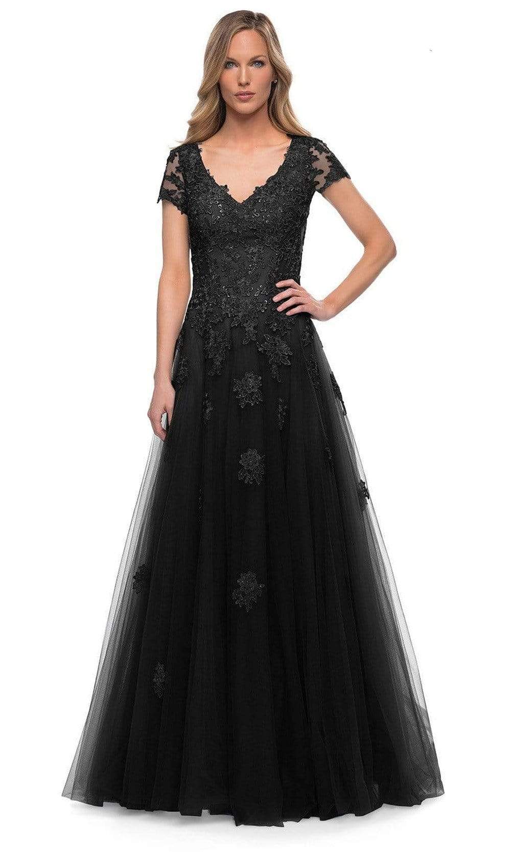 29380 Lace Appliques A-Line Mother of the Groom Dress