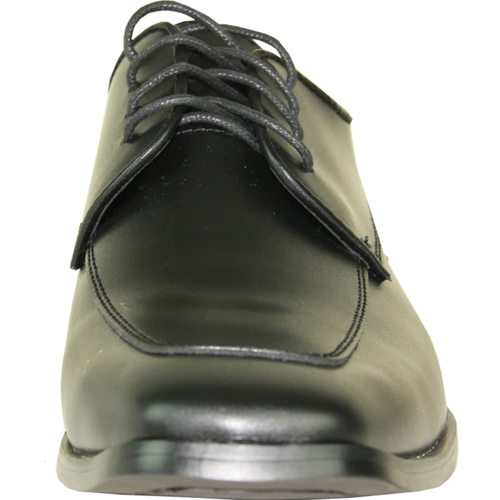 Mens Classic Moc Toe Tuxedo Prom Shoe in Black