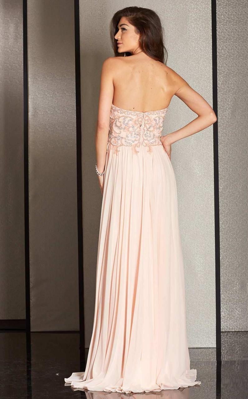 M6229 Embellished Sweetheart Column Dress