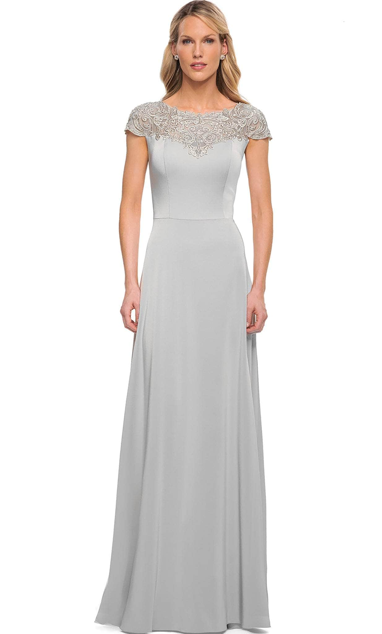 29511 Bateau A-Line Evening Dress