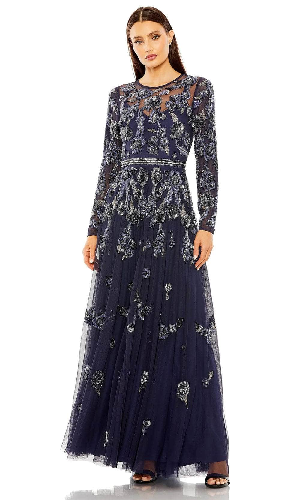 Long Sleeve Illusion Dress