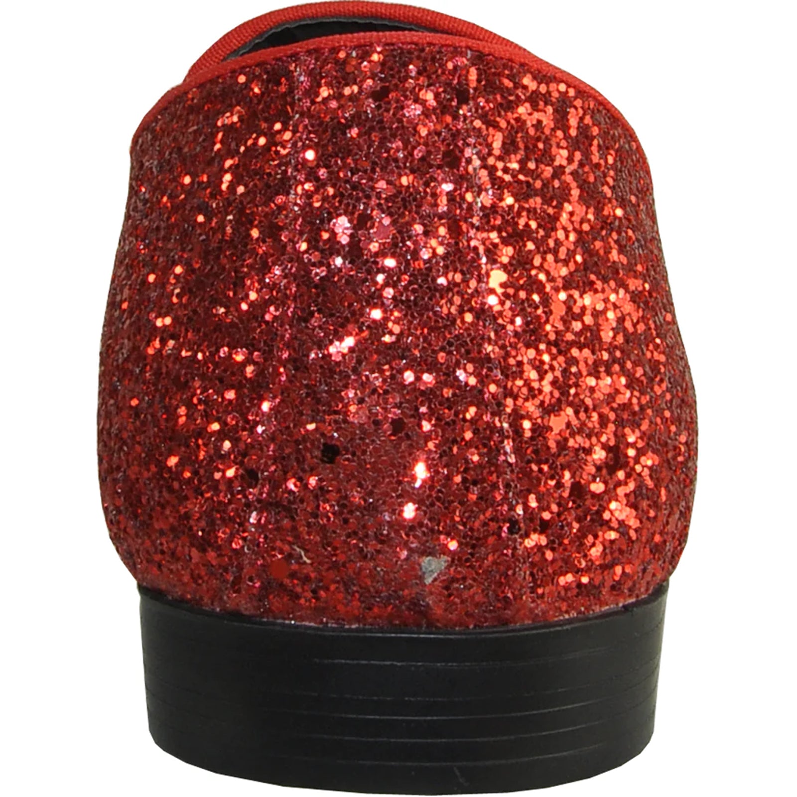 Mens Modern Glitter Sequin Prom Tuxedo Loafer in Red