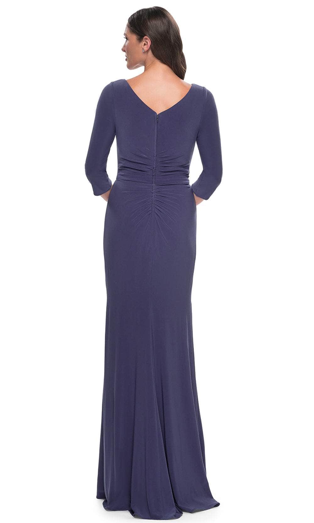 Bateau Neck Jersey Evening Dress