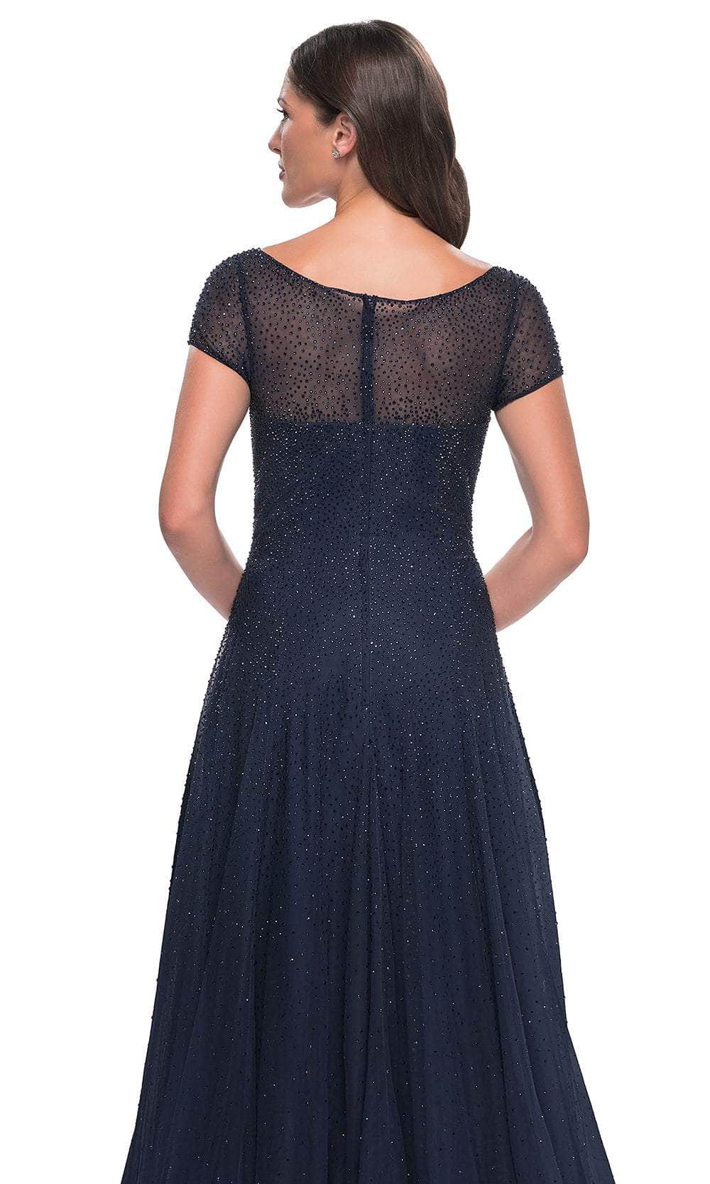 Illusion Rhinestone Formal Dress