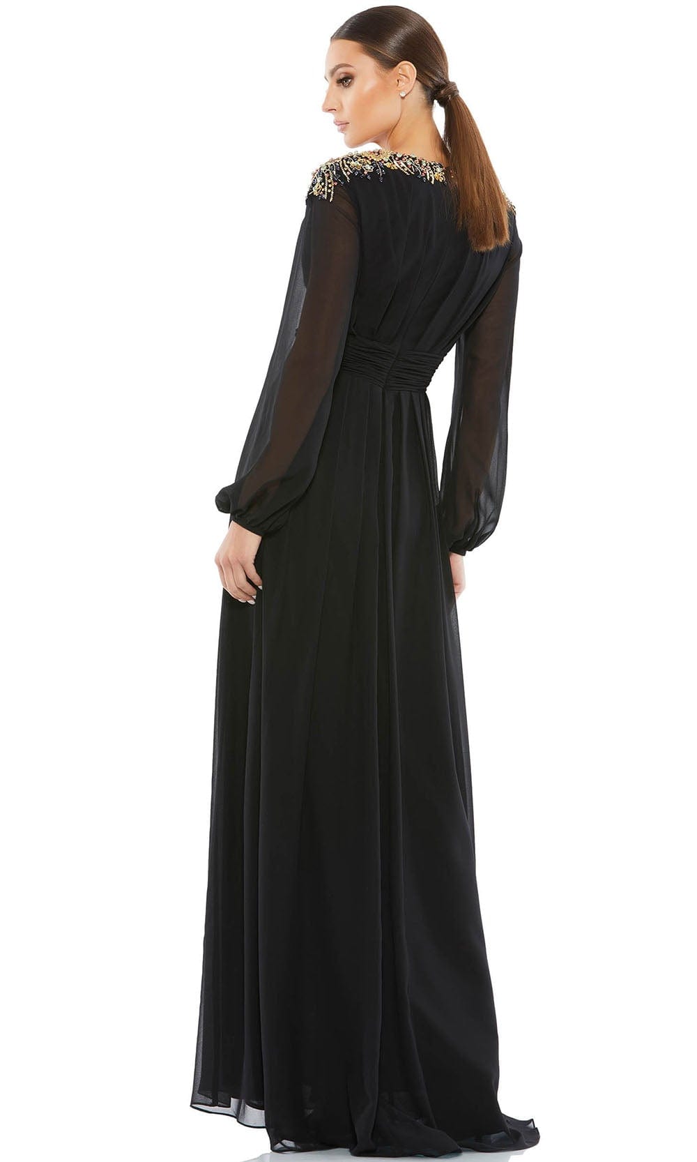 Bishop Sleeve A-Line Evening Gown | Couture Candy