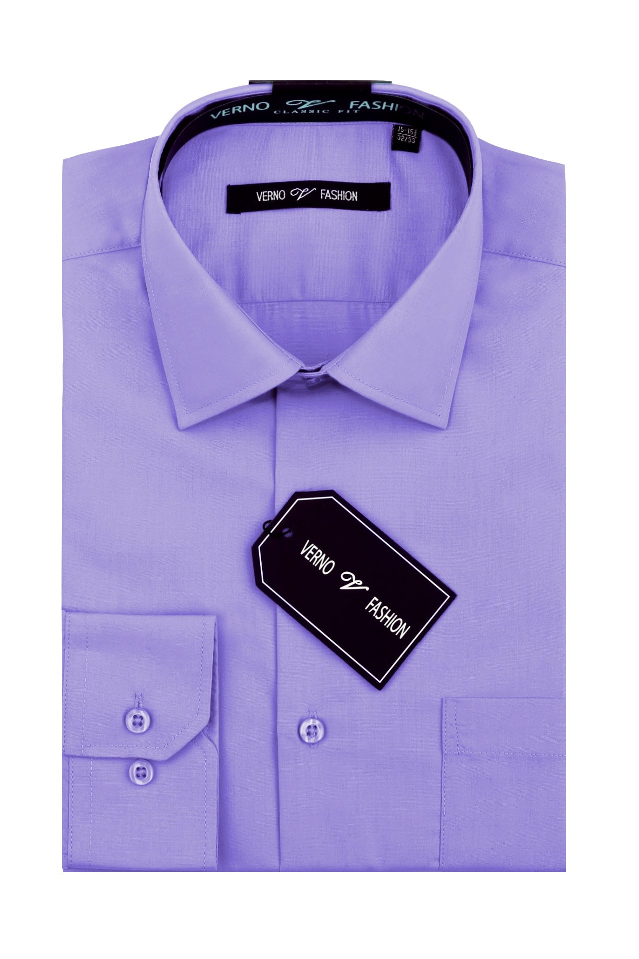 Men’s Regular Fit Cotton Blend Dress Shirt in Lavender