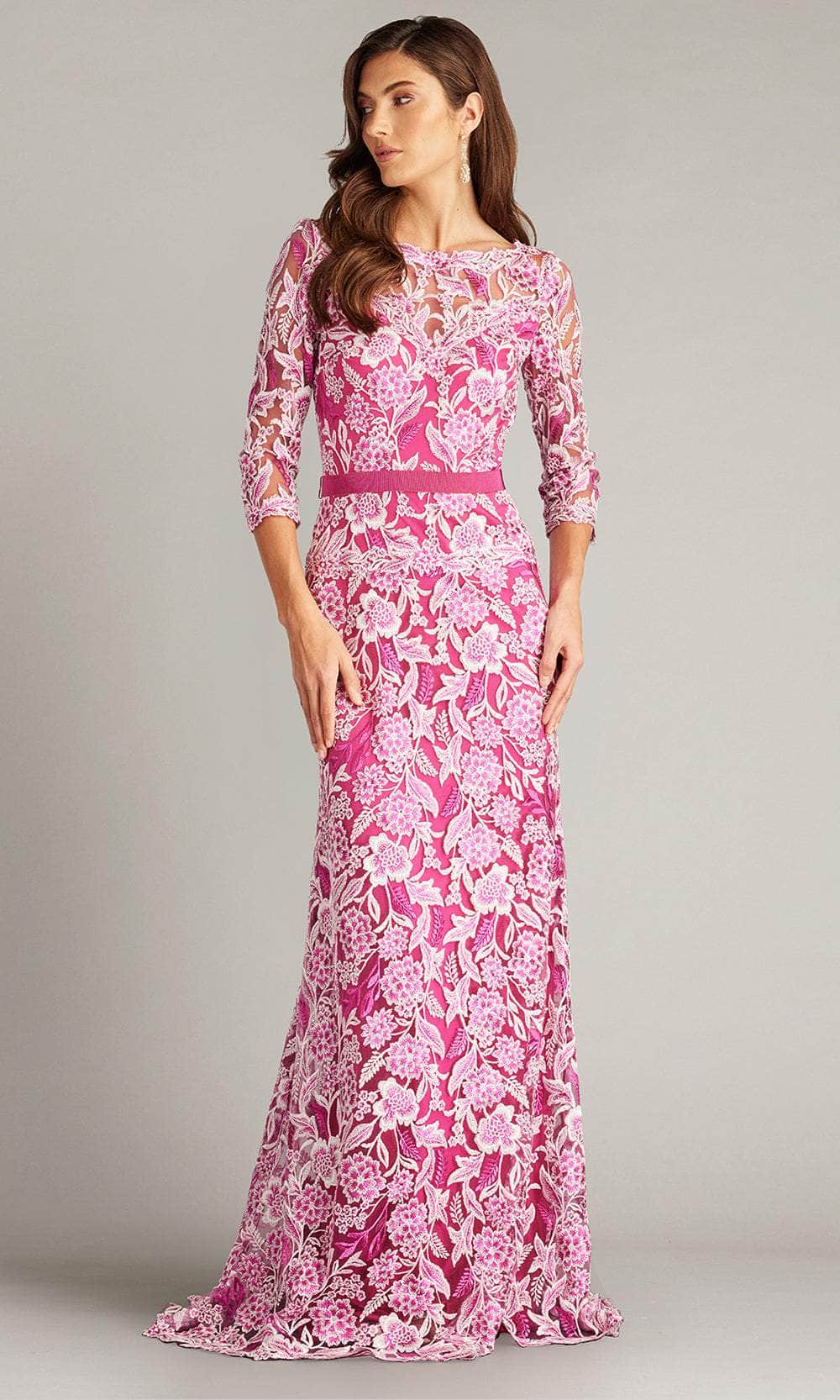 Floral Embroidered Sheath Gown