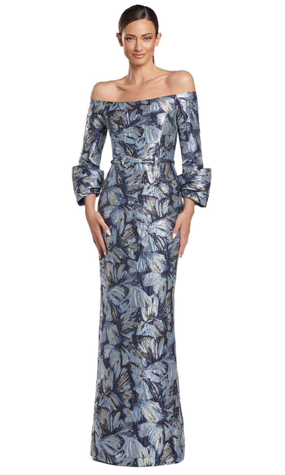 Off-Shoulder Column Evening Gown