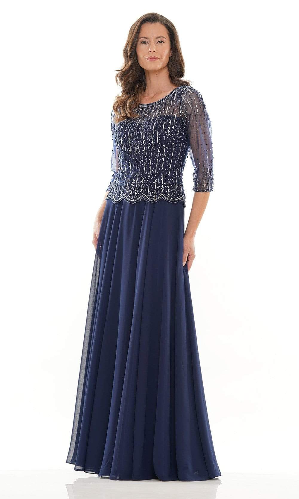M312 Scoop A-Line Evening Dress