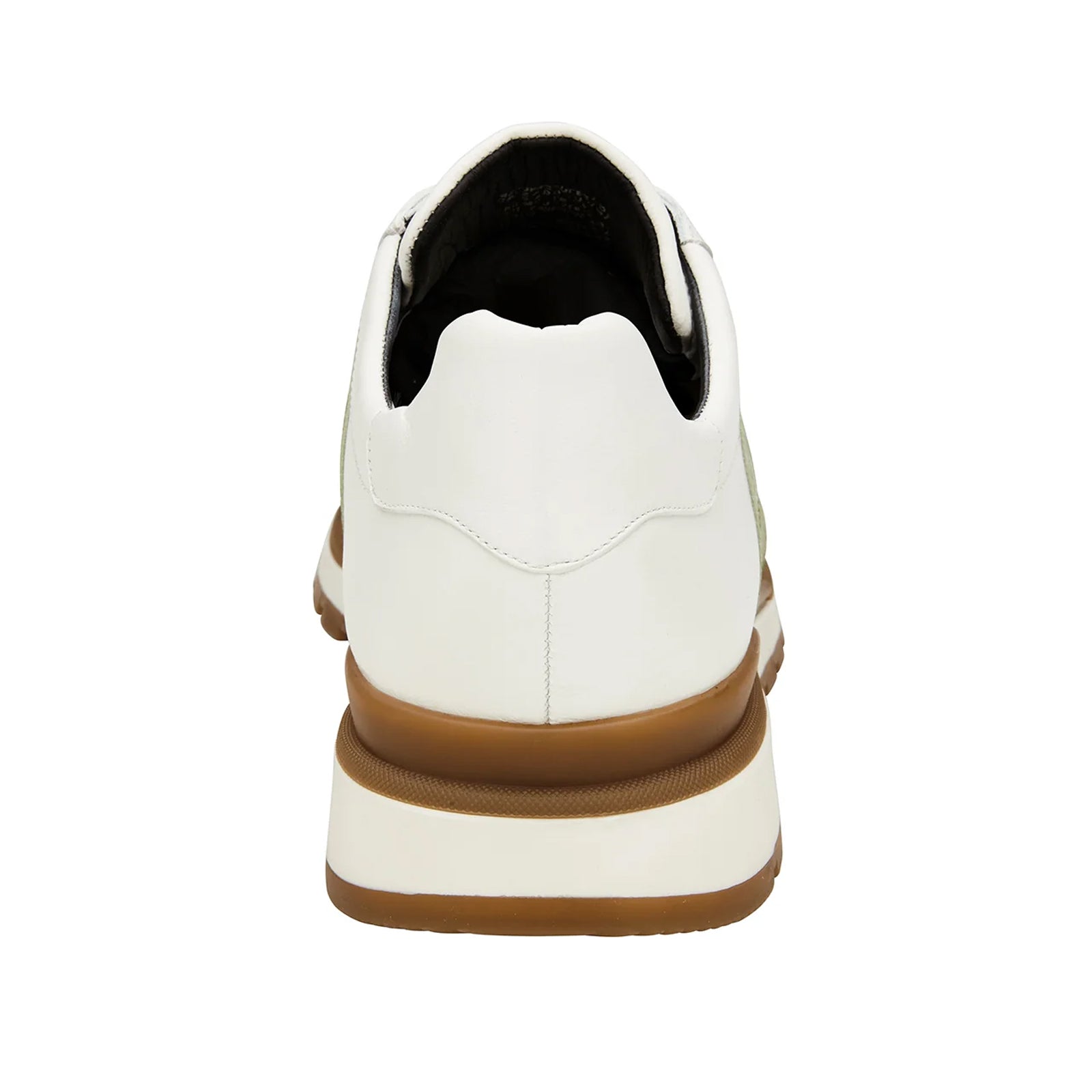 Men’s Belvedere Blake Calf & Ostrich Leg Dress Sneaker in Lime Green & White