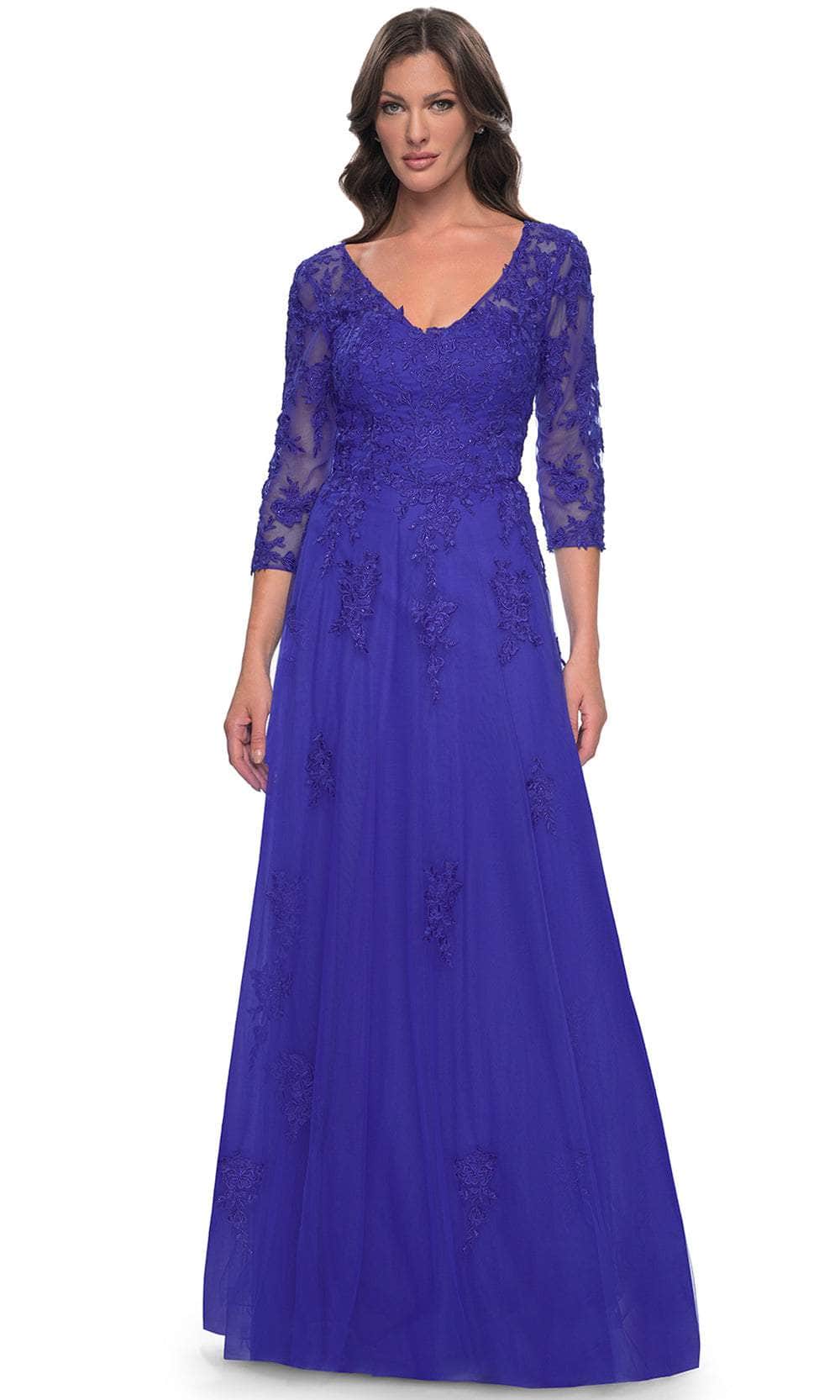 Lace Ornate A-Line Evening Dress