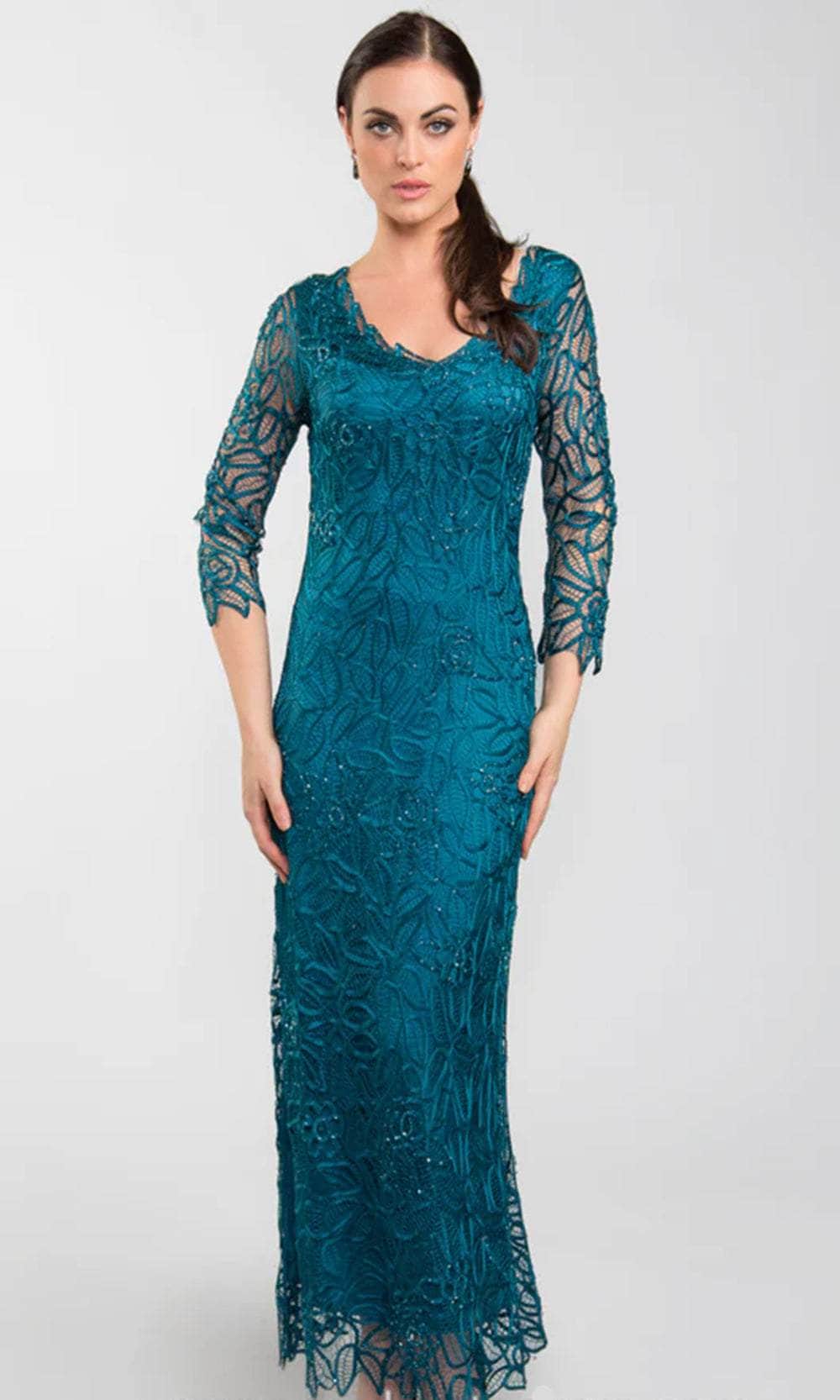 V-Neck One Piece Mother Of The Bride Dress