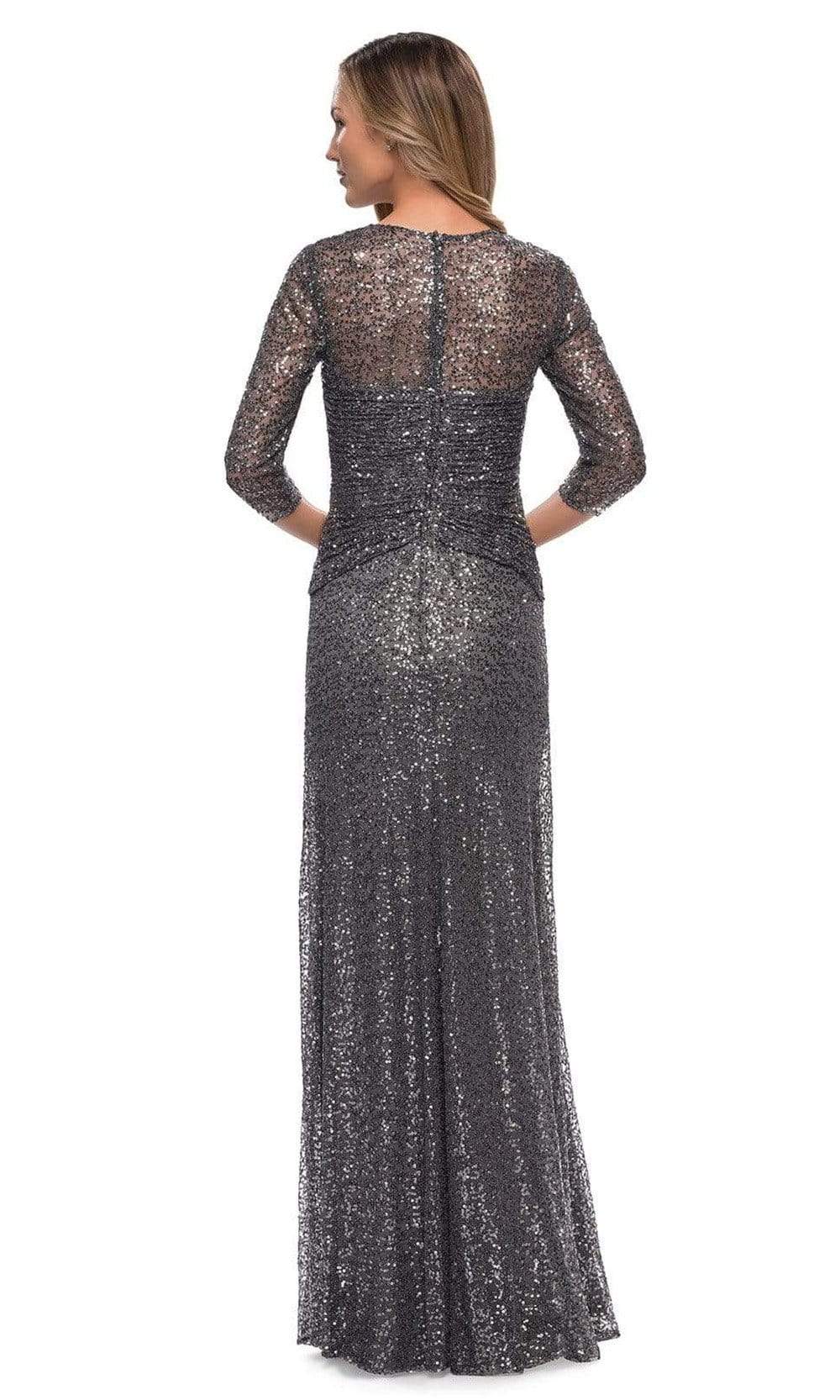 27930 V-Neck Sequin Embellished Dress