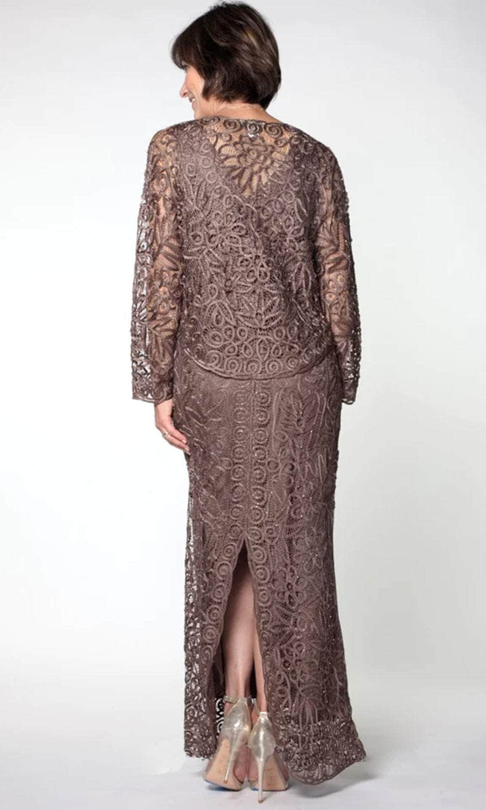 Lace V-Neck Mother Of The Bride Dress