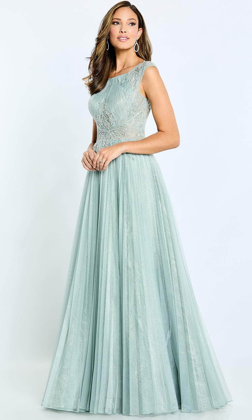 Pleated Sleeveless Long Mother of the Groom Dress