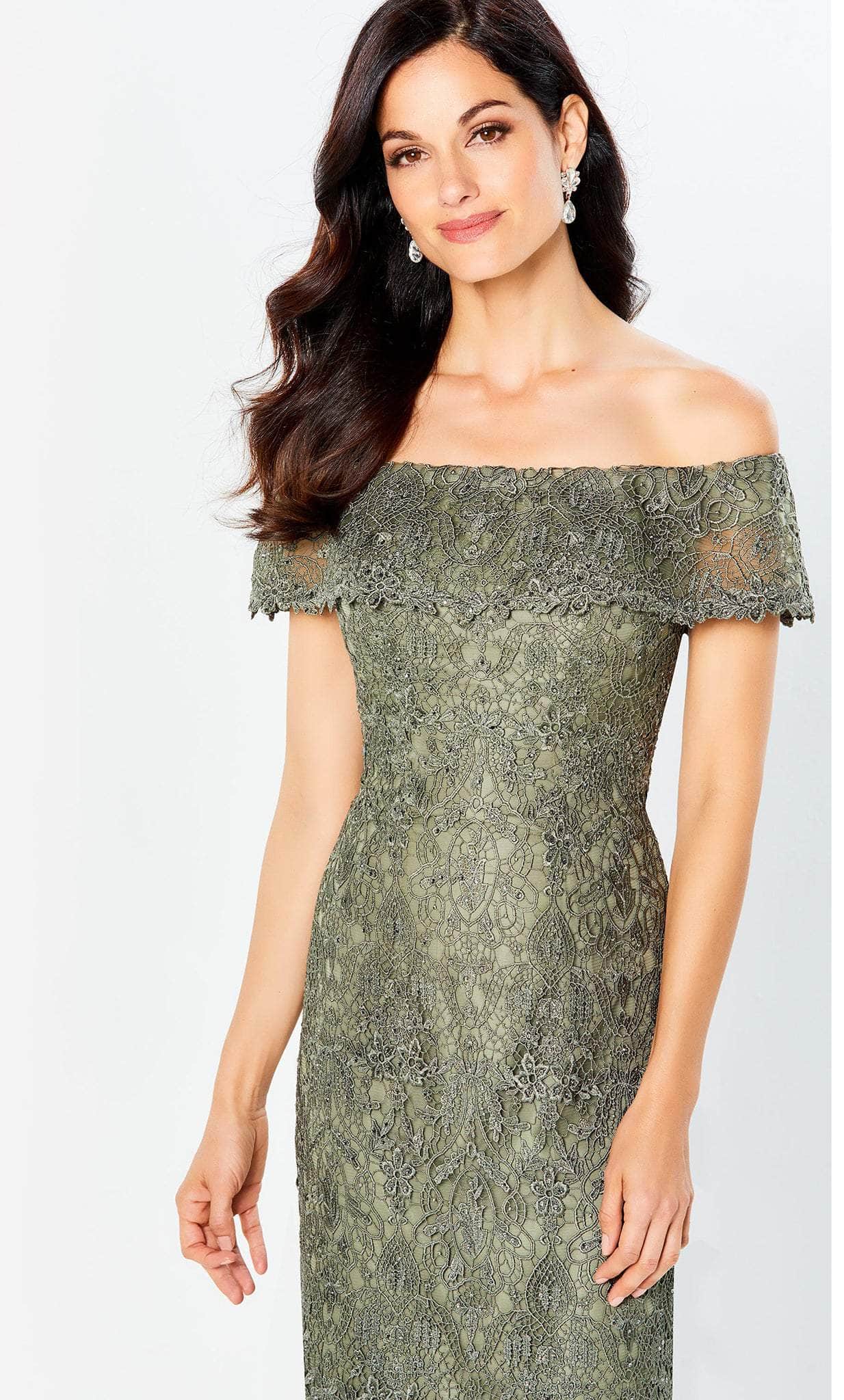 Off Shoulder Lace Mother of the Bride Dress