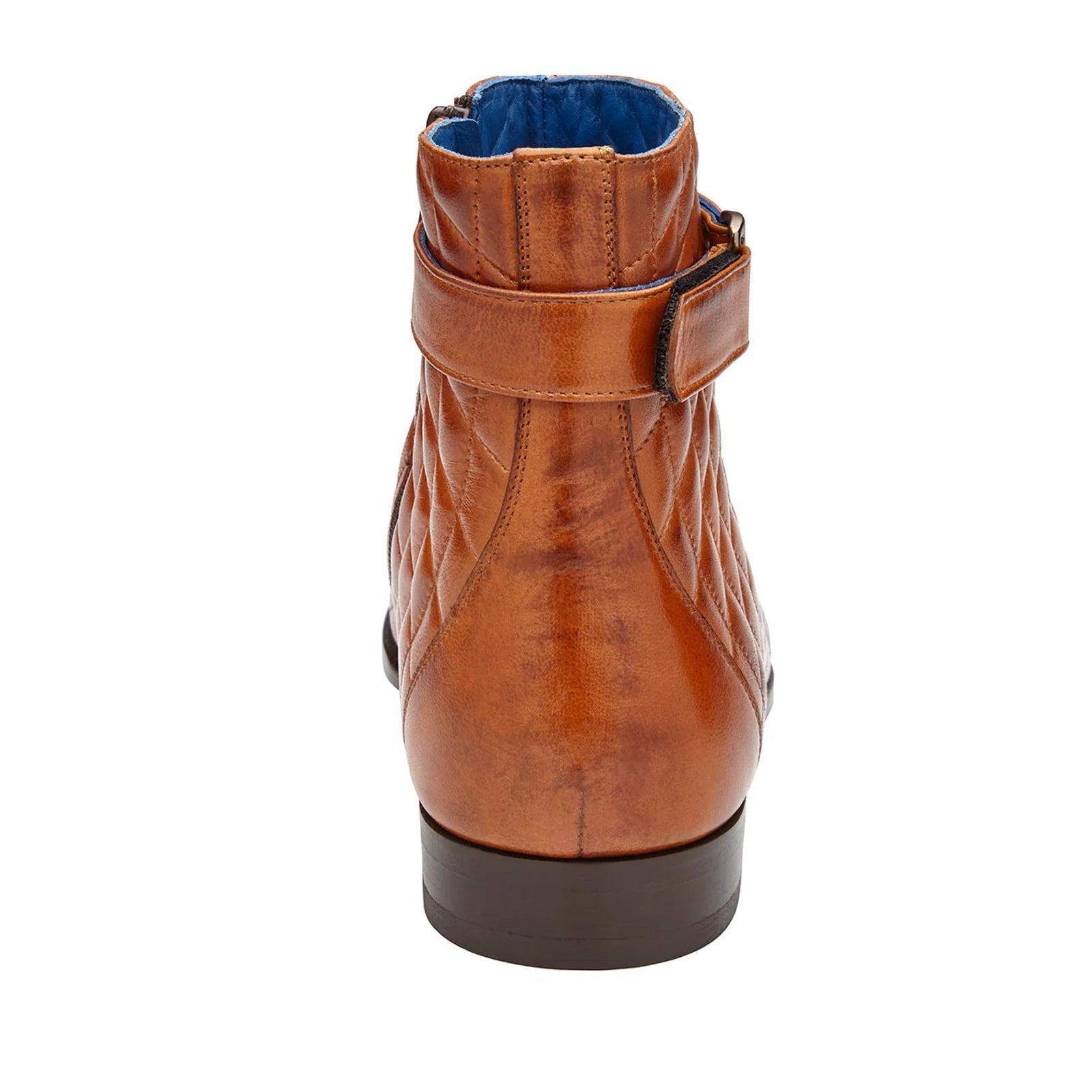 Men’s Belvedere Libero Quilted Leather & Ostrich Leg Cap Toe Chelsea Boot in Almond