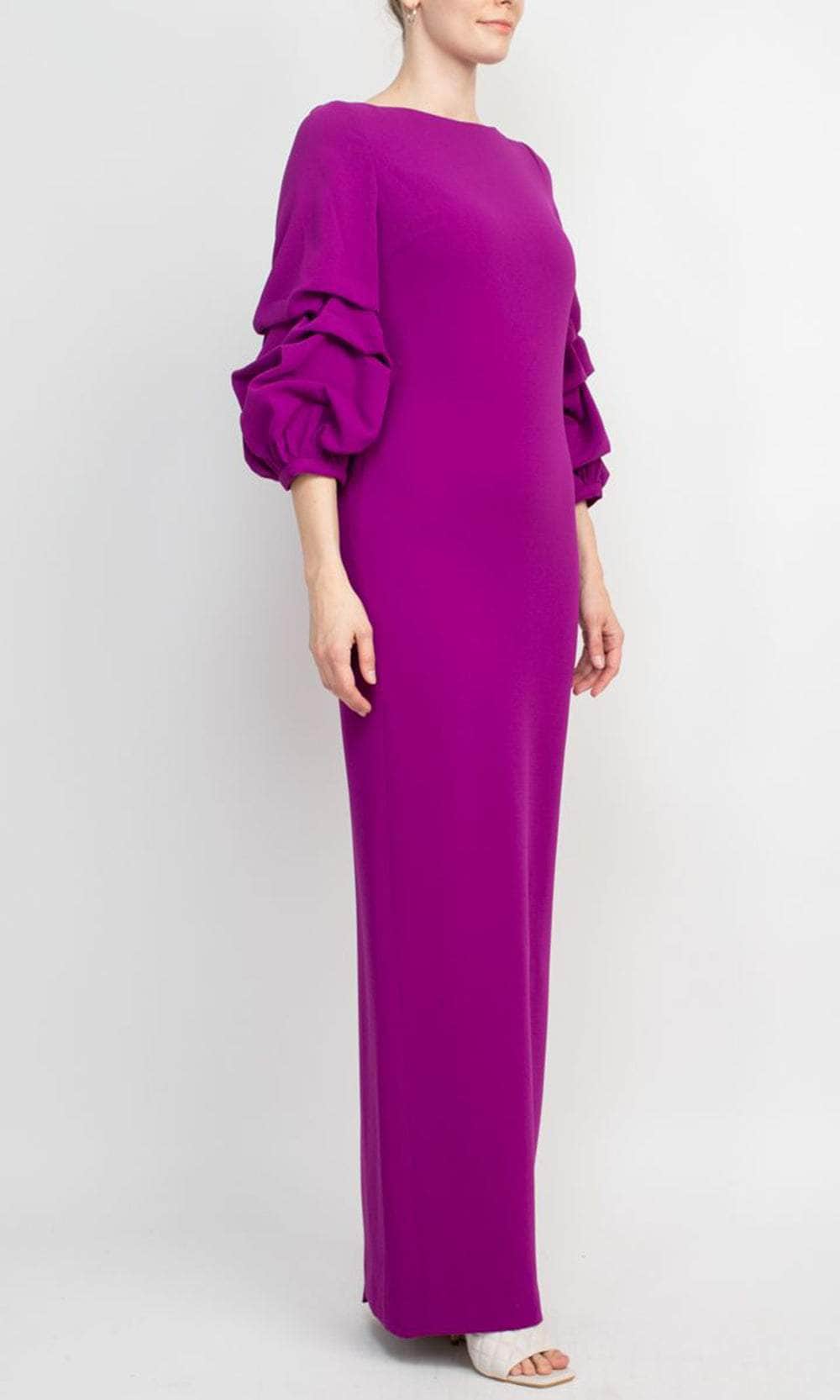 Ruffle Sleeve Formal Dress