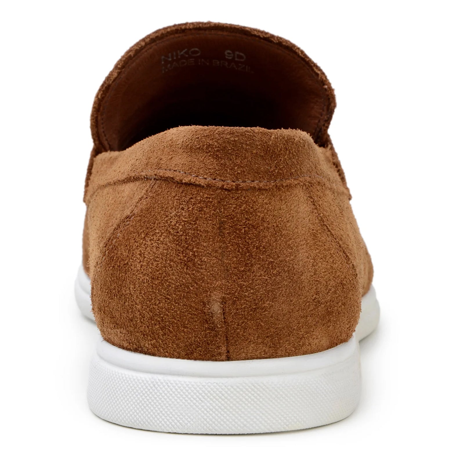 Men’s Belvedere Niko Italian Suede Casual Slip on Penny Loafer in Bourbon