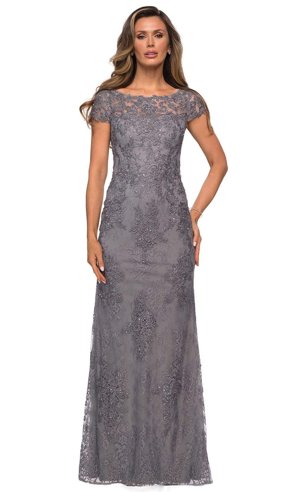 27856 Lace Bateau Mother of the Bride Sheath Dress