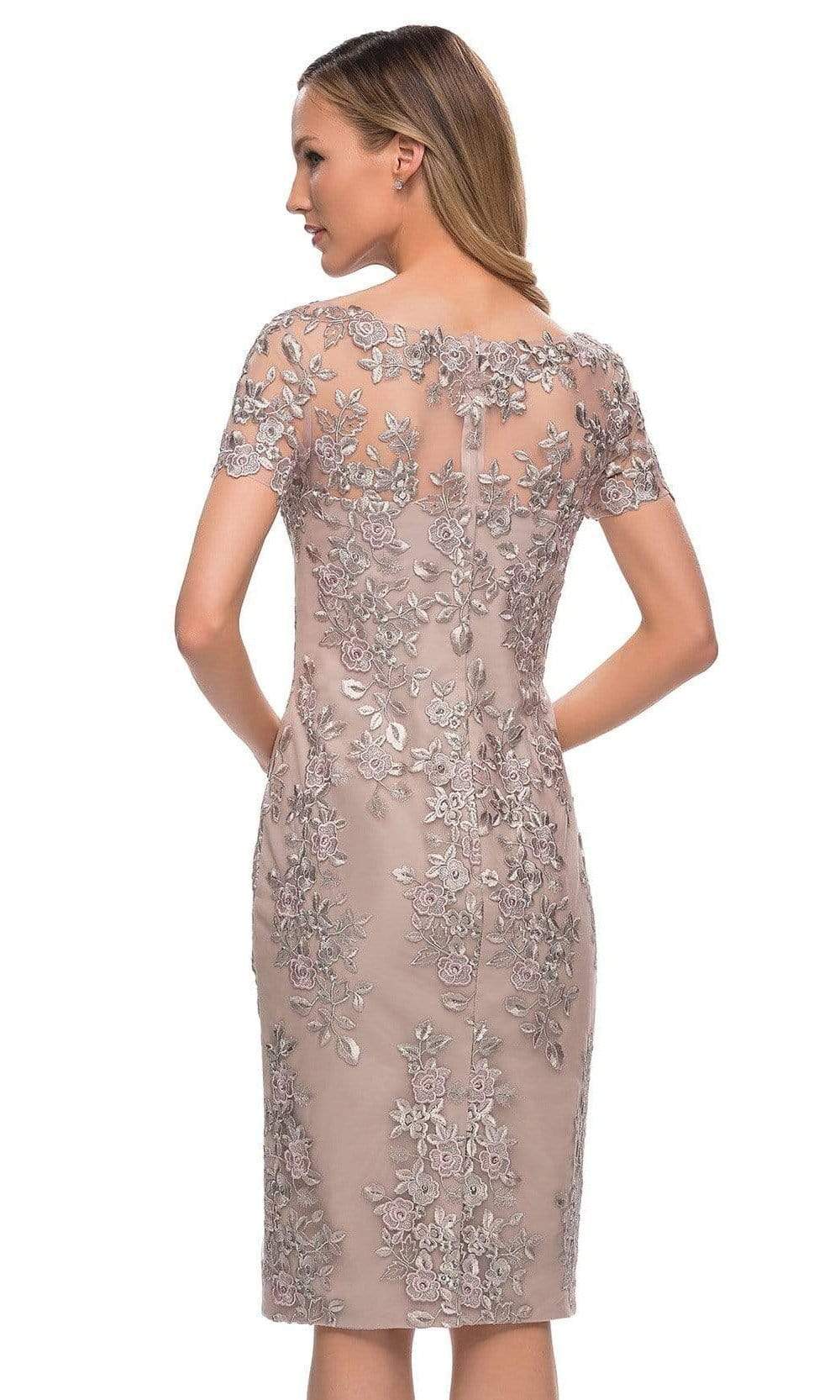 29930 Illusion Jewel Floral Midi Dress