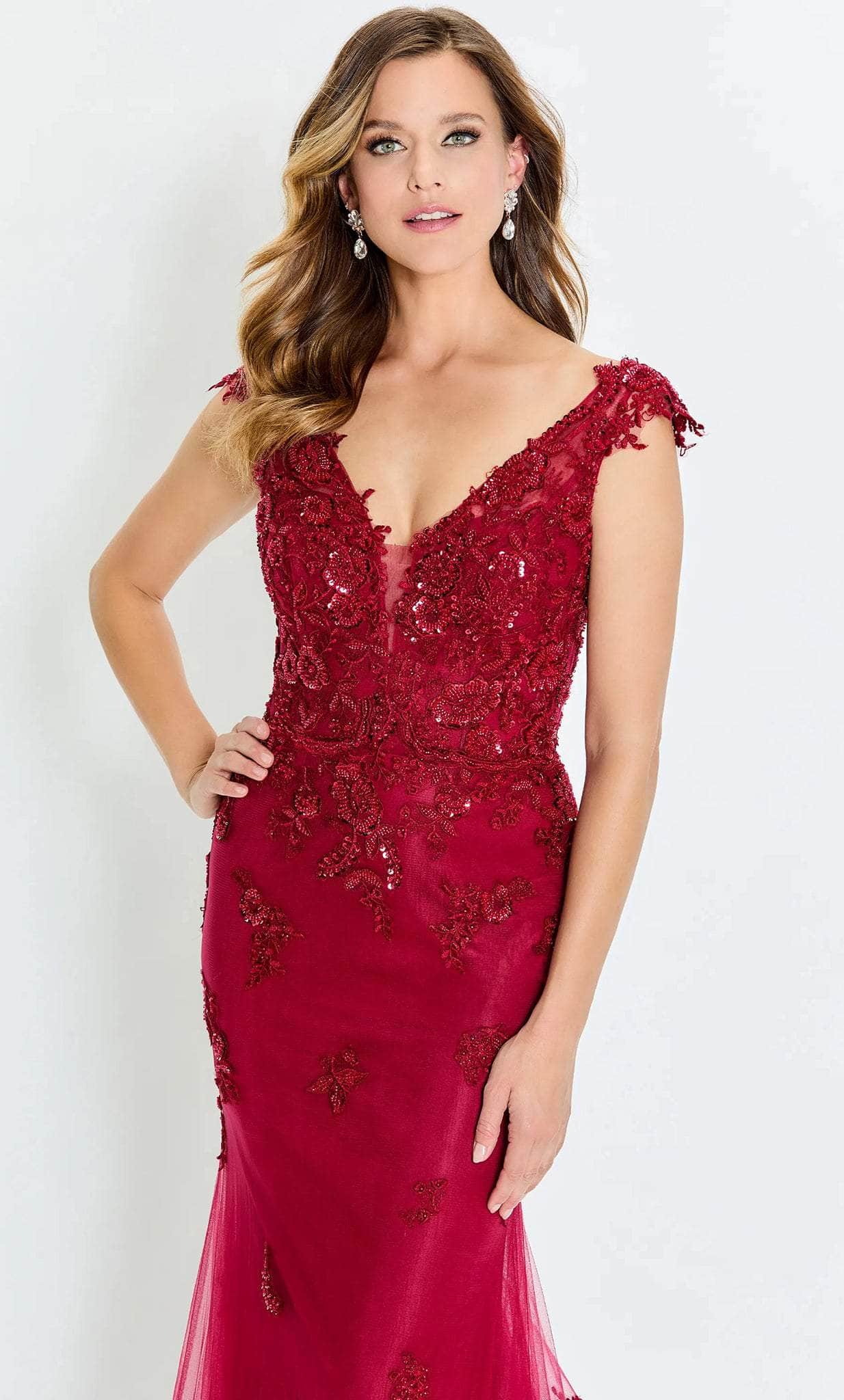 Beaded Tulle Formal Gown