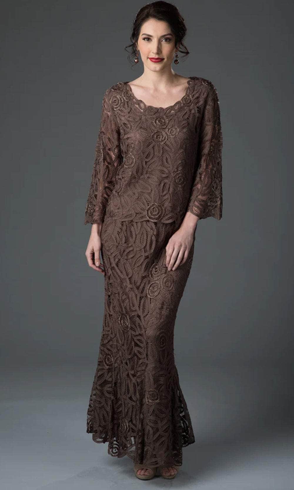 Bell-Sleeve Tunic Top And Skirt