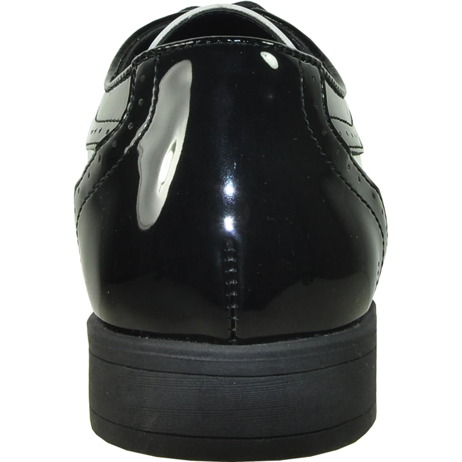 Mens 1920’s Gangster Wingtip Dress Shoe in Black & White