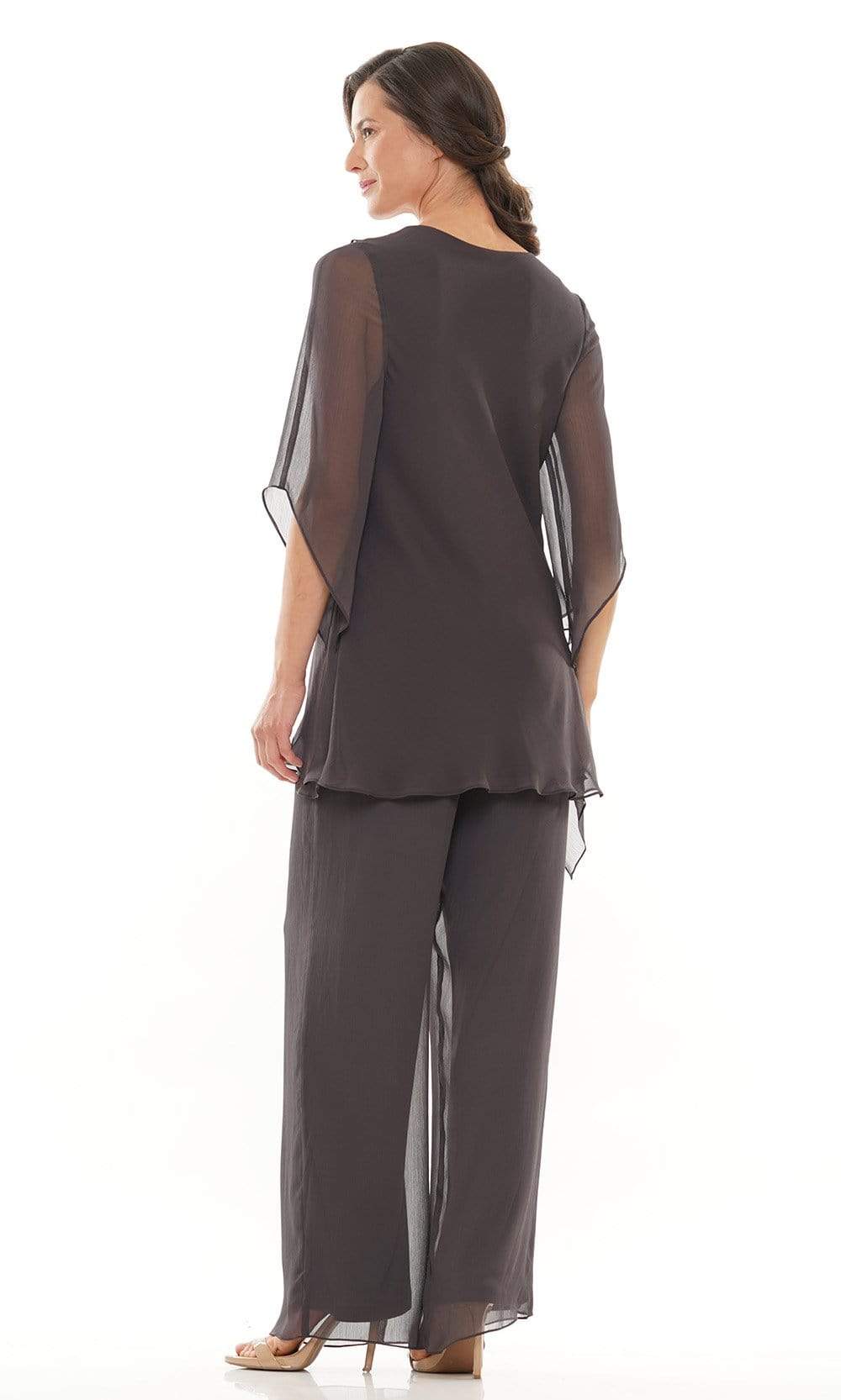 M308 V-Neck Half Sleeves Pantsuit