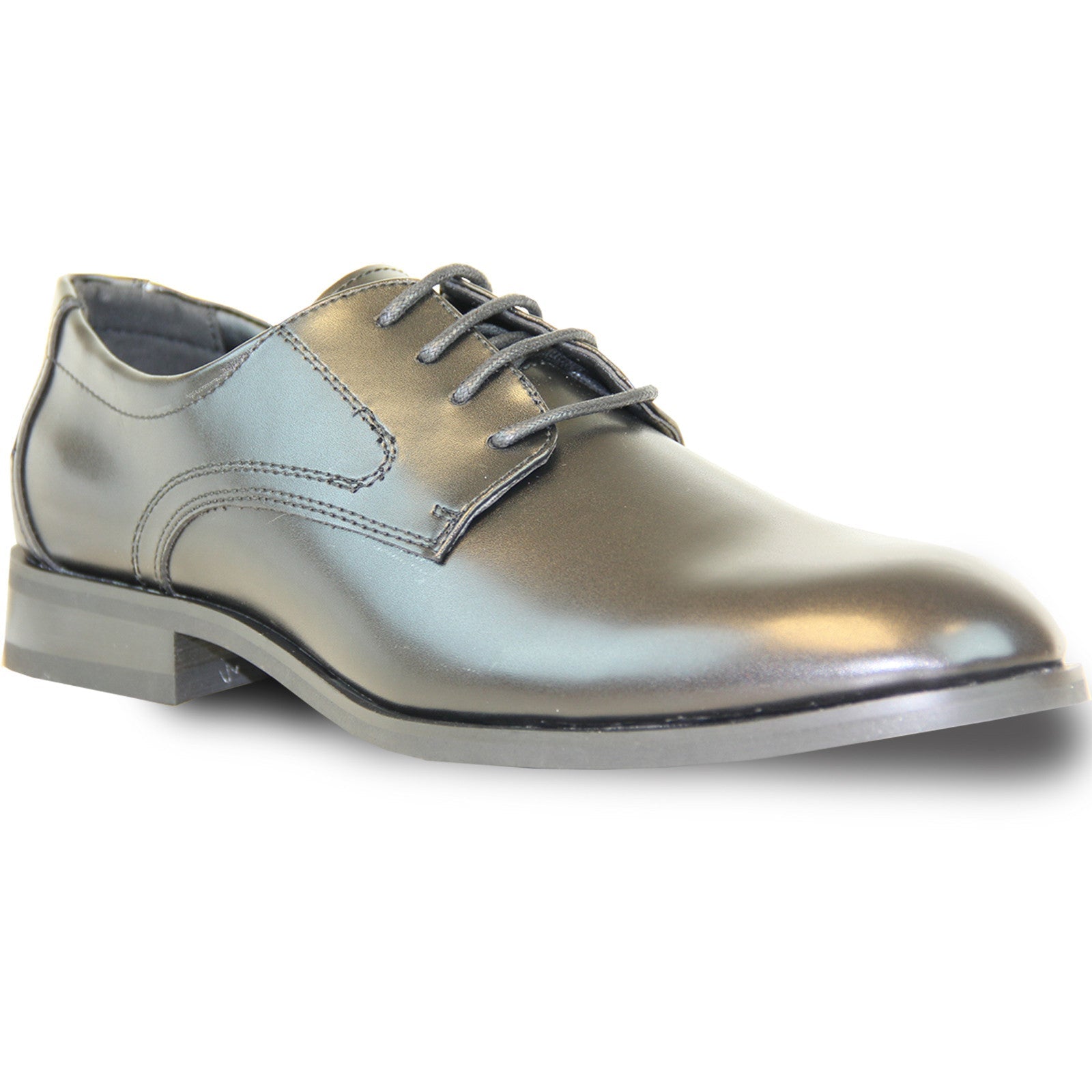 Mens Plain Round Toe Oxford Dress Shoe in Black