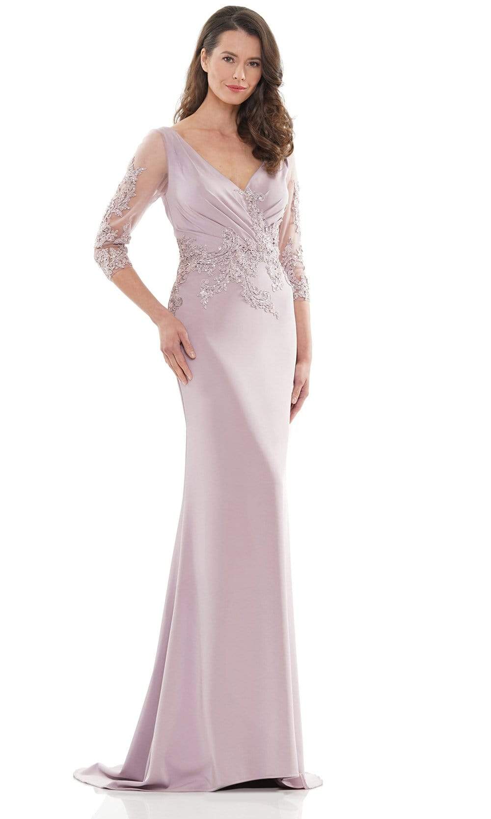 MV1145 Embroidery Detailed Polished Gown