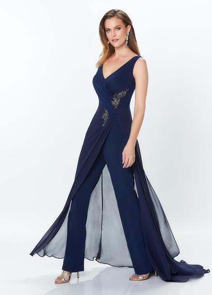 119936 Shirr-Front Overskirt Jumpsuit