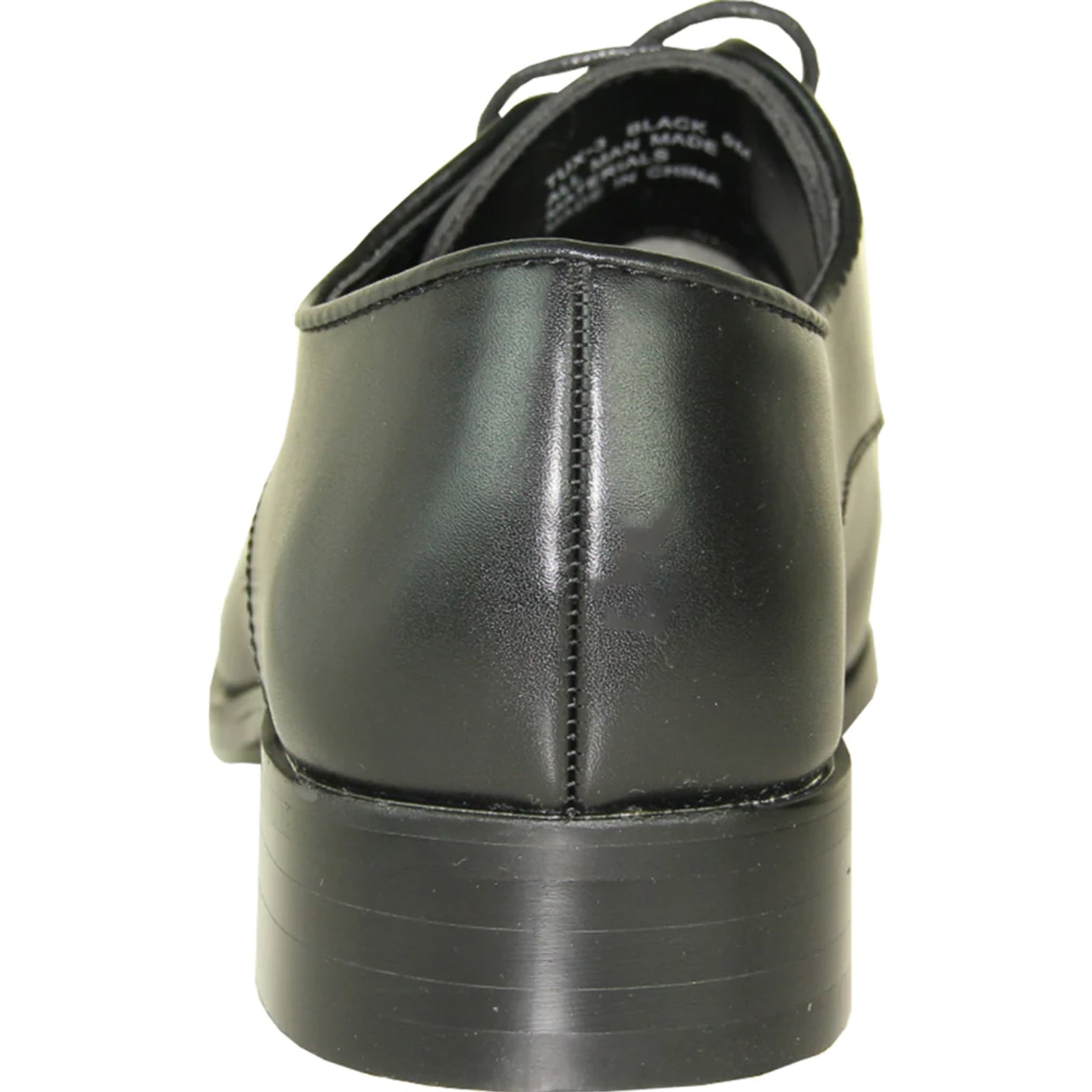 Mens Classic Moc Toe Tuxedo Prom Shoe in Black