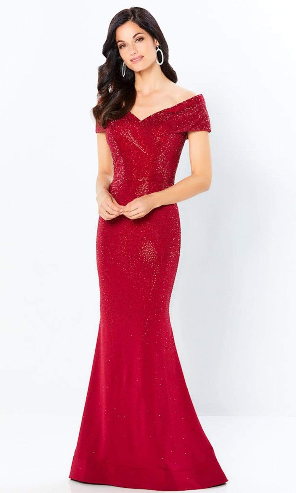 220949 Jersey Beaded Gown
