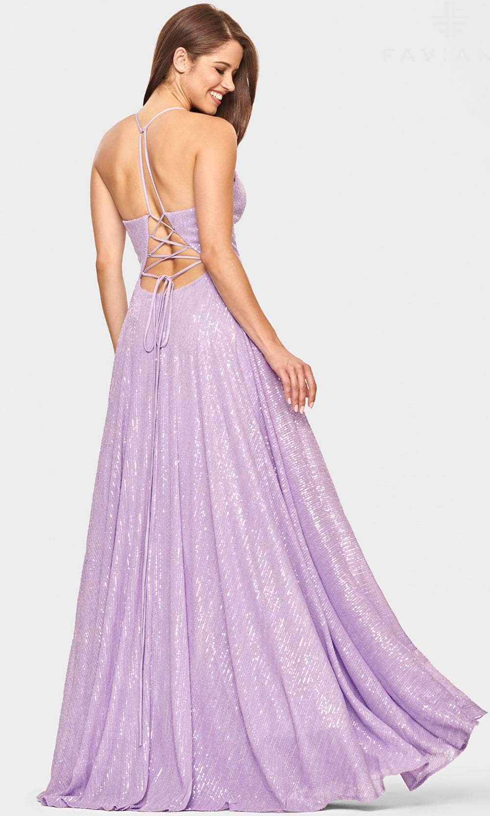 V-Neck Strappy Open Back Prom Gown