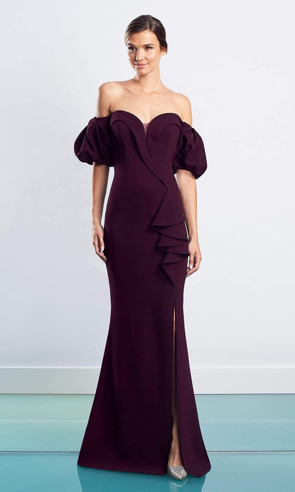 1479 Sweetheart Crepe Sheath Gown