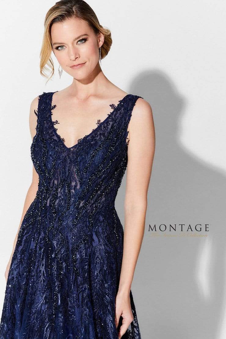 120D10W Detachable Sleeves Embellished Dress