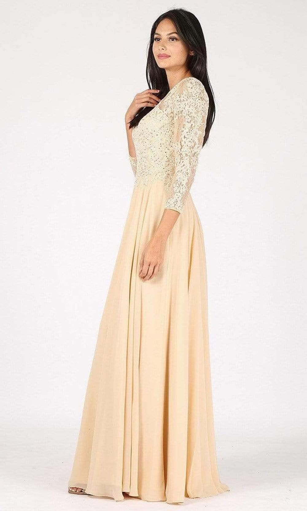 6909 Embellished Scoop A-Line Dress