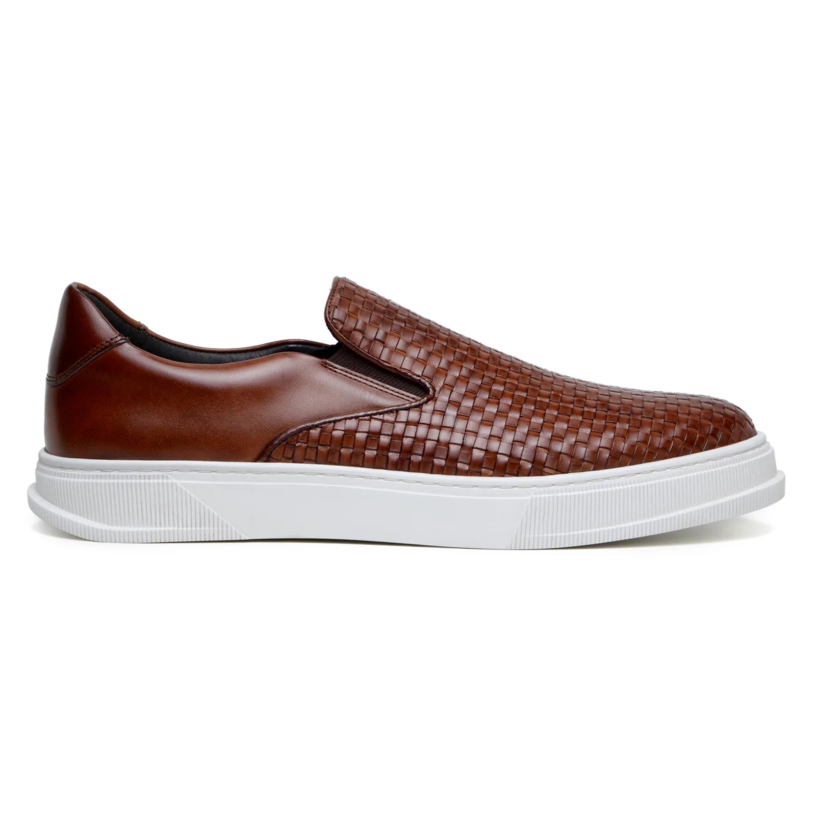 Men’s Belvedere Fernando Quilted Leather Slip on Dress Sneaker in Tan